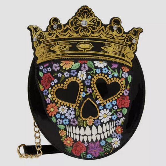 Betsey Johnson Halloween SUGAR SKULL Kitsch Crossbody Bag NWT - Picture 1 of 7